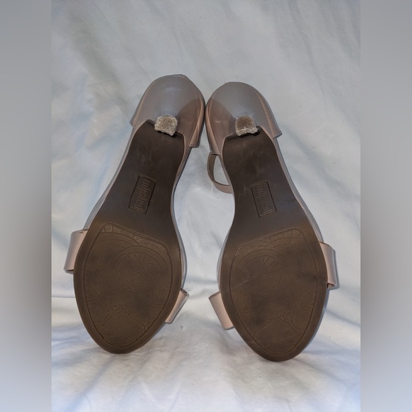 Beige High Heel Sandals - Picture 2 of 7